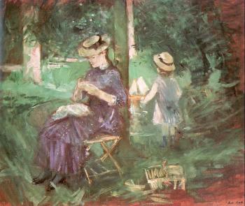 Berthe Morisot : Woman and Child in a Garden